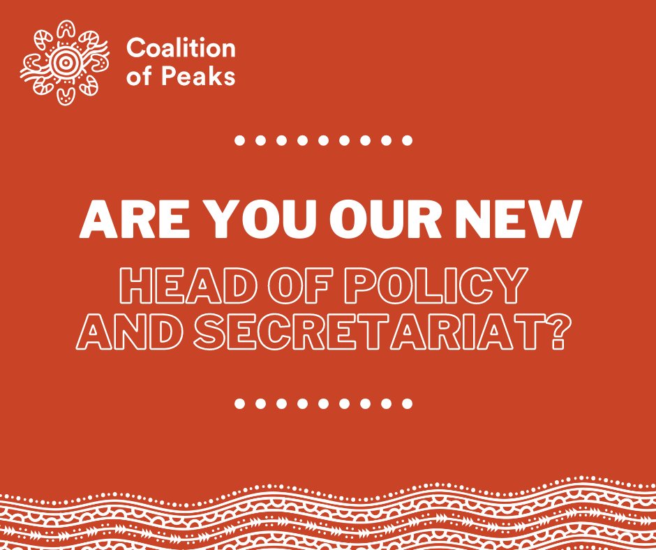 RT @coalition_peaks: We’re looking for our next Head of Policy…